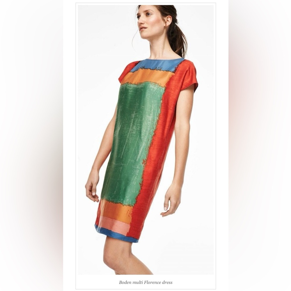 Boden multi Florence dress 4R
